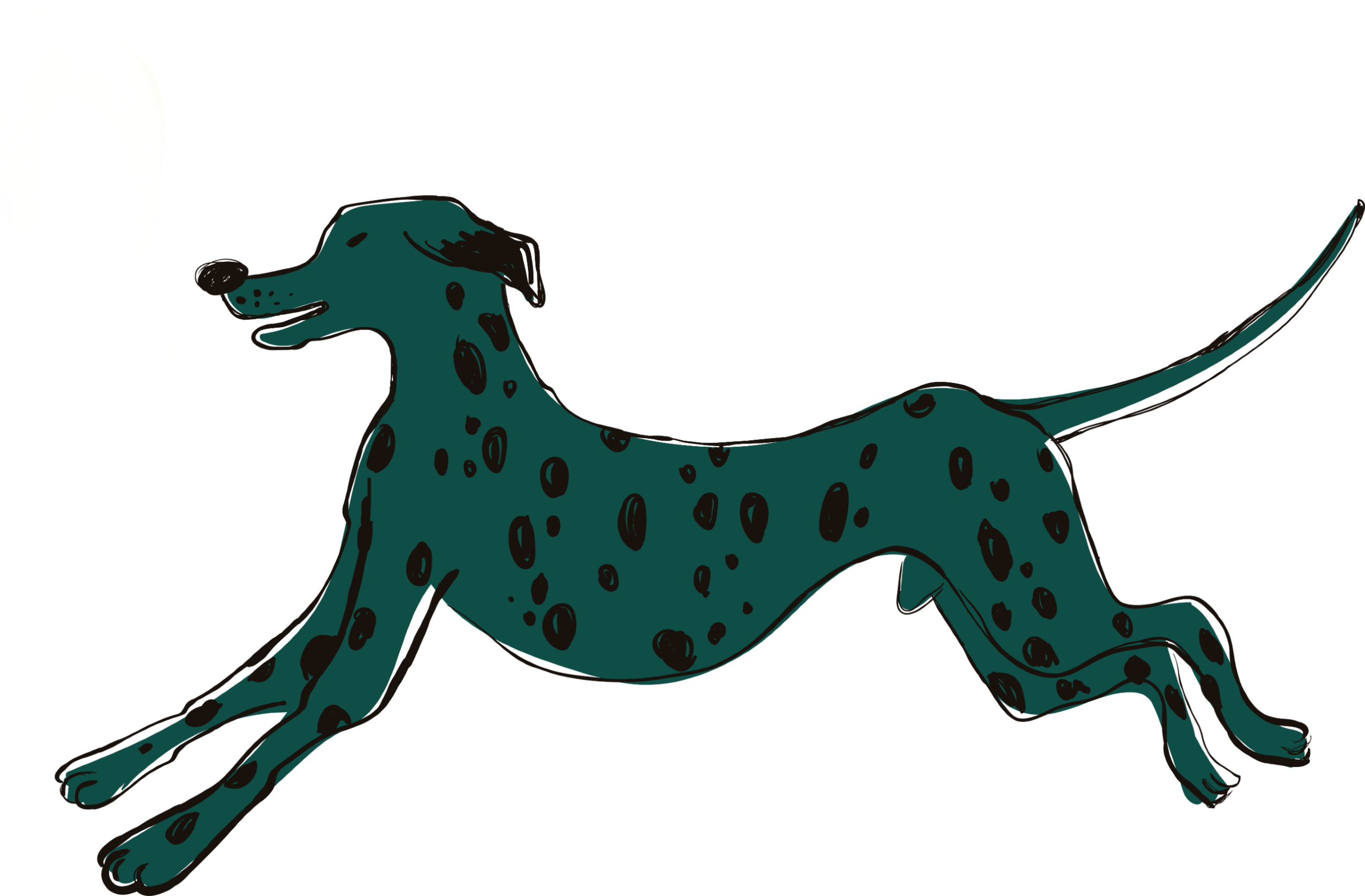 DOG Green with Black Bubble 