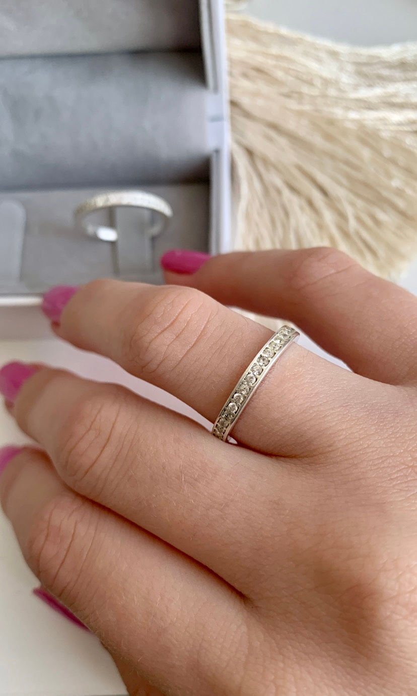 Meia Aliança Aparador Prata 925