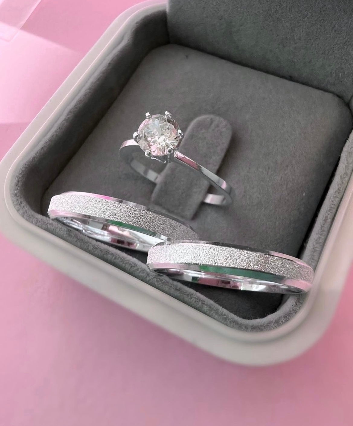 Par Alianças Veneza Fosco 3mm Prata 950 - Anel Brinde