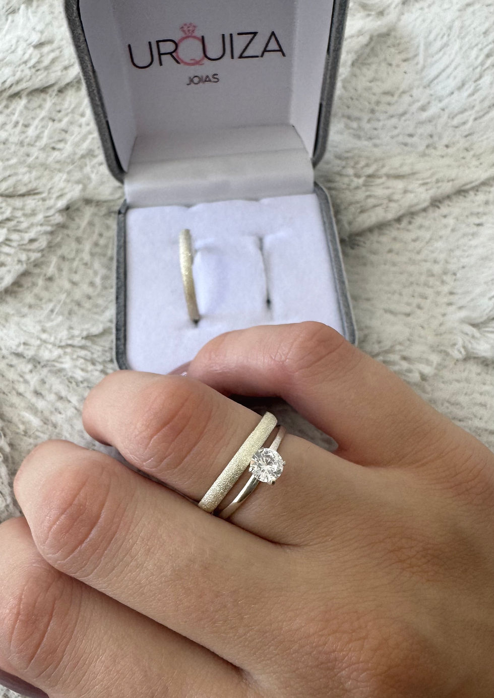 Miniatura: Par Alianças Classic Fosco 2mm Prata 950 - Anel brinde