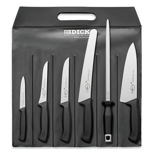 Couteau De Chef F. DICK ProDynamic 21 Cm - Lame Acier X55CrMo14 - Manche Bleu Ergonomique
