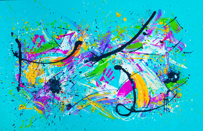 Inspired by Kids United's "Writing on the Walls"
Description: Canvas measuring 40 X 60 inches