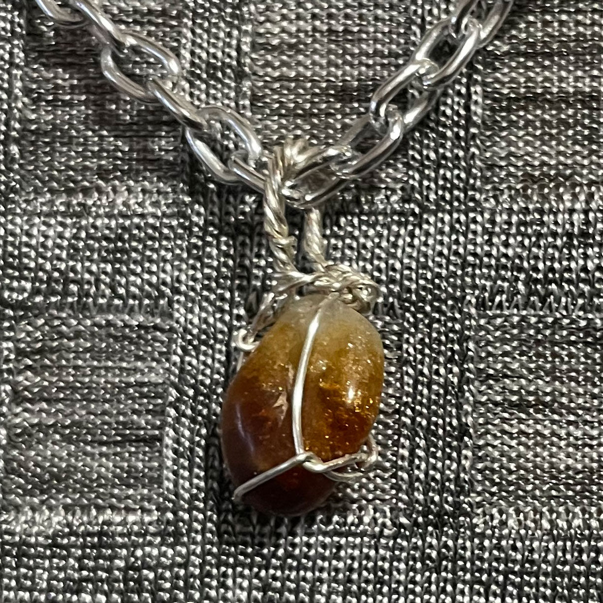 Wrapped Amber Necklace