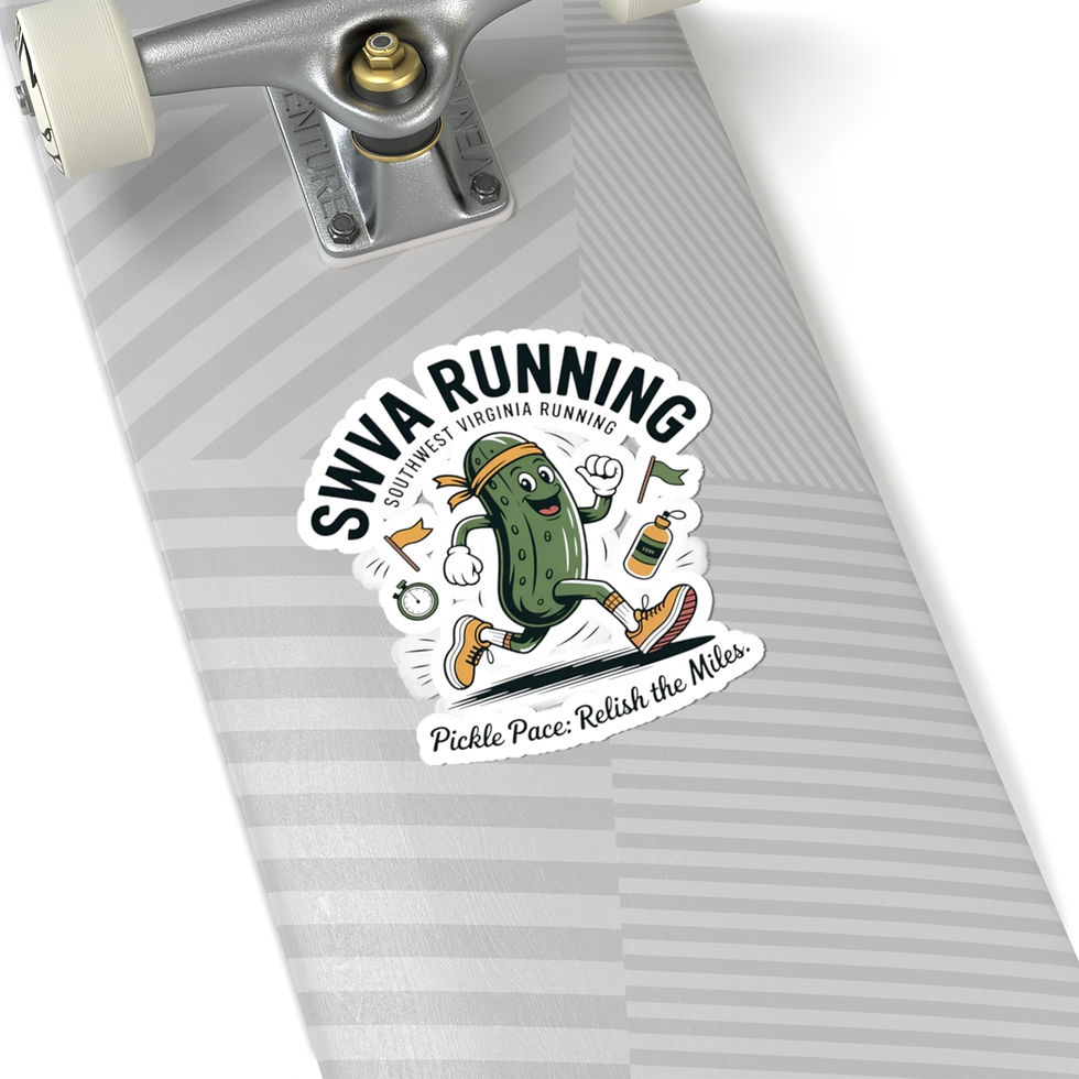 Thumbnail: SWVA Running Pickle Mascot Sticker — "Pickle Pace: Relish the Miles"
