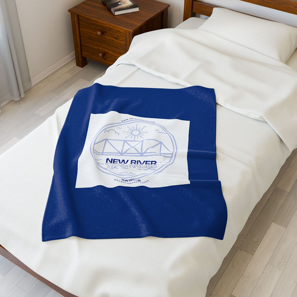 Thumbnail: New River Bridge Velveteen Plush Blanket — Soft Throw