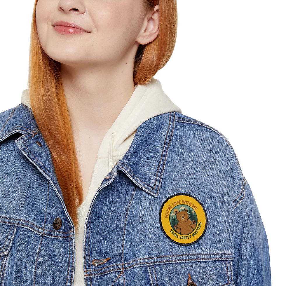 Thumbnail: Trail Safety Bear Iron-On Patch — "You're Safe With Me" Adventure Badge