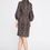 Thumbnail: 23-D0057 Mid-Length Mini Crepe Column Regular Brown Casual Dress