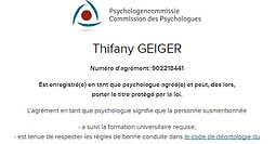 Thifany GEIGER psychologue agrément