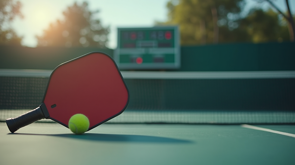 Close-up view of a pickleball scoreboard during a tournament
