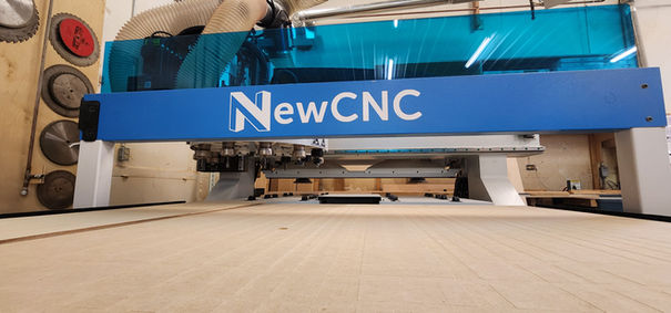 CNC router used to cut custom cabinetry parts