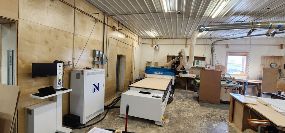 CNC router used for in-house manufacturing