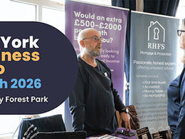 Man and woman talking at expo stand