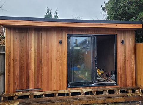 Garden Office Completed by LM Custom Install in Hertfordshire