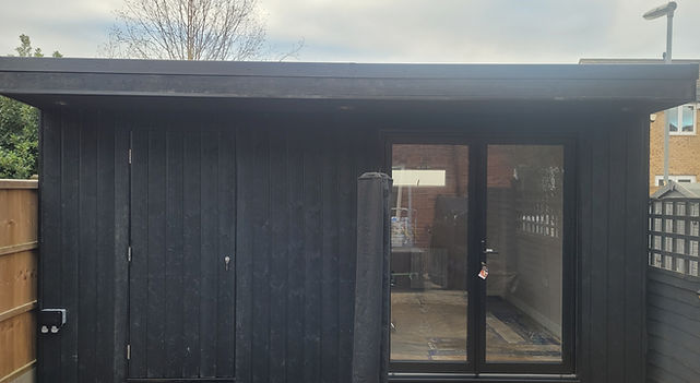 Garden Office Completed by LM Custom Install in Aylesbury Buckinghamshi
