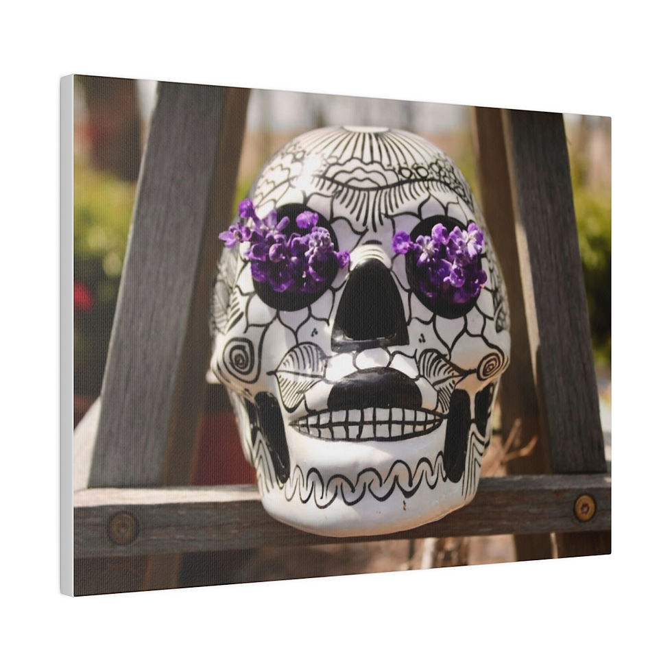 Thumbnail: PURPLE SKULL Matte Canvas, Stretched, 0.75"