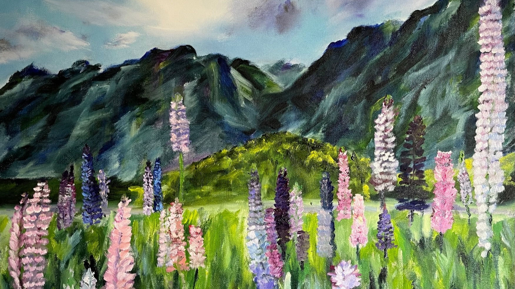 Landscape with lupins