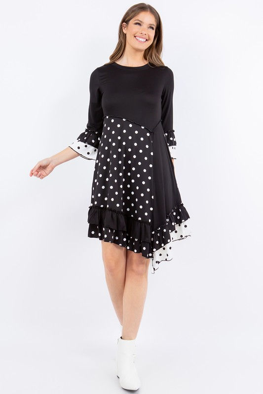 Thumbnail: Black Polk a Dot Top