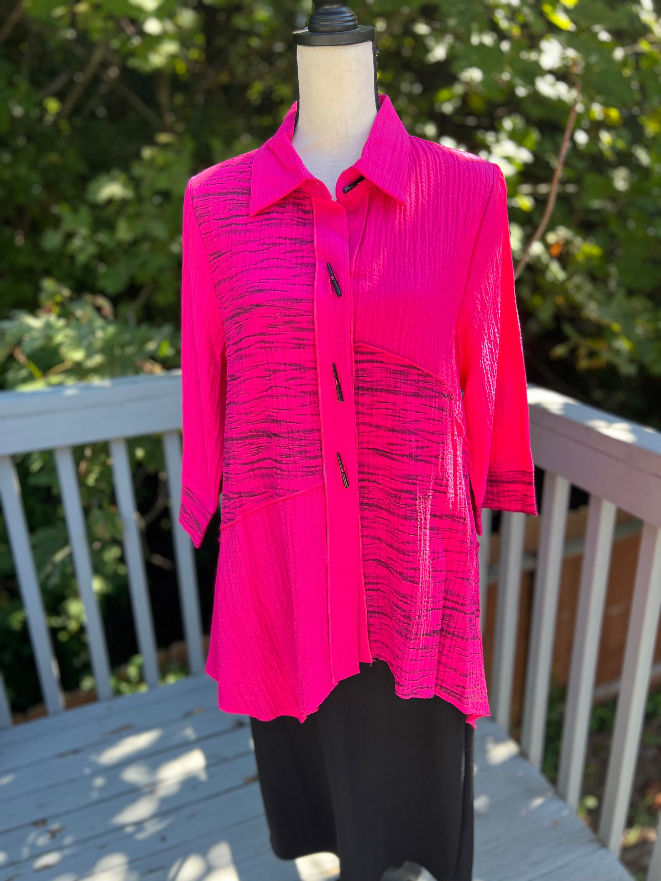 Moonlight Hot Pink and Black top