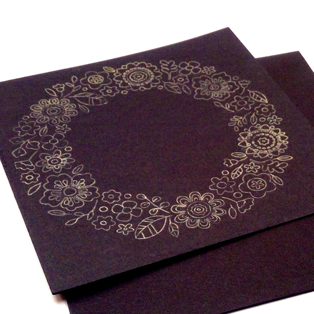 Single Line Blumenkranz  Plotterdatei SVG DXF FCM