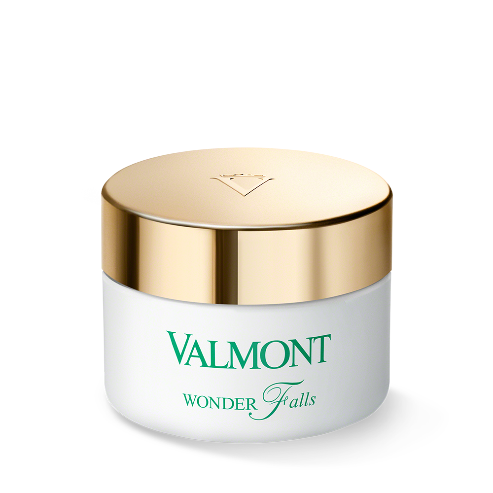 Valmont Wonder Falls cleansing cream jar with gold lid