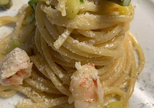 Spaghetti alla Gambonara con Asparagi