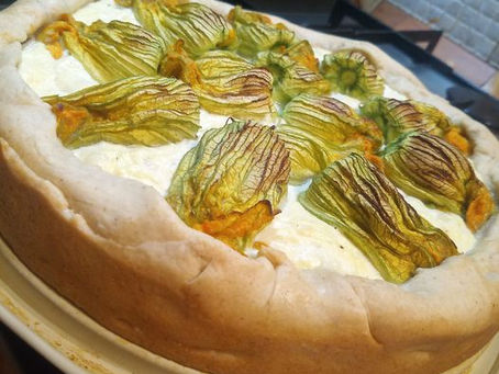Torta rustica ai fiori di zucchina