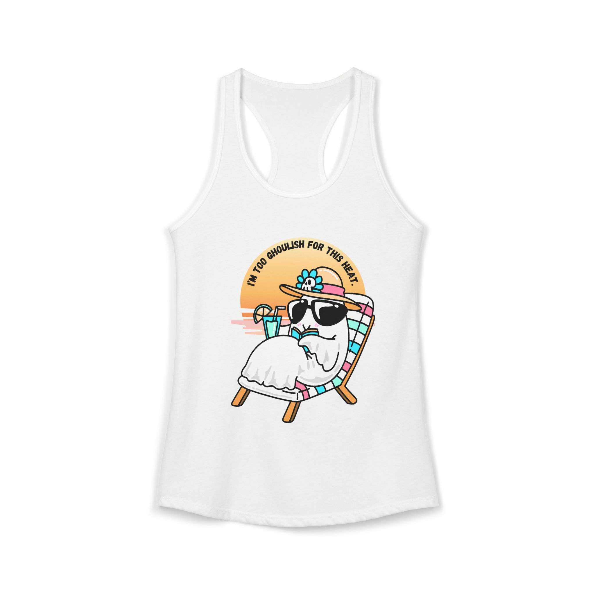 Women's Ideal Racerback Tank-beach sunset