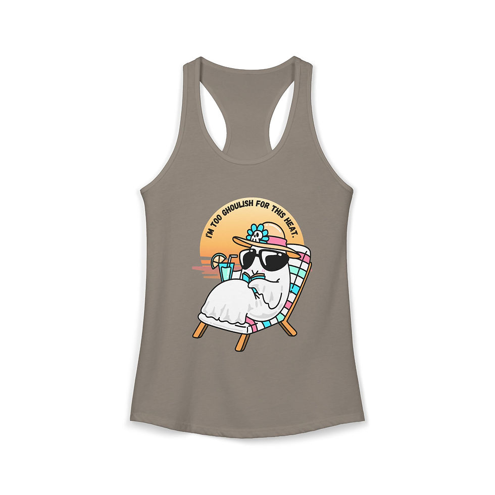 Thumbnail: Women's Ideal Racerback Tank-beach sunset