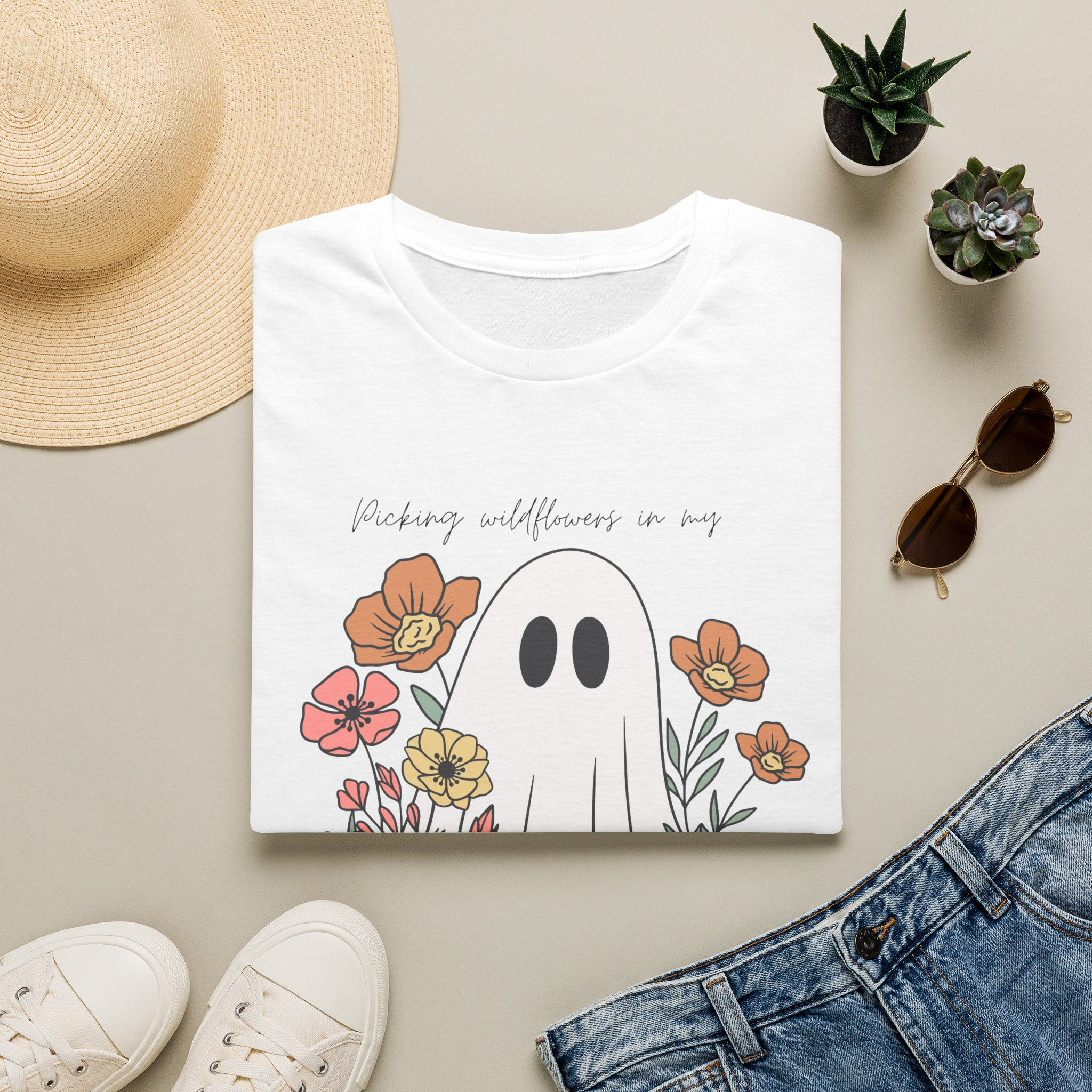 Floral Ghost T-Shirt — “Picking Wildflowers” Tee