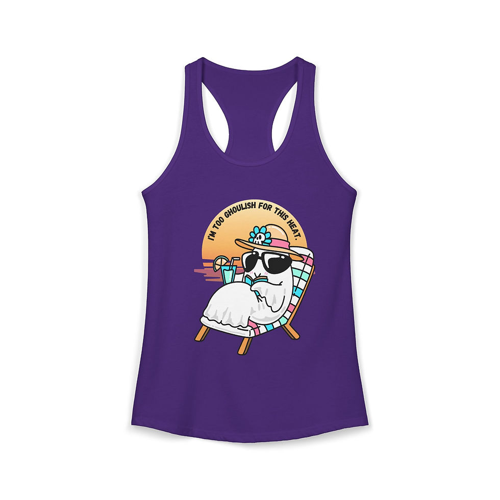Thumbnail: Women's Ideal Racerback Tank-beach sunset