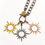 Thumbnail: Diamond Starburst Pendant Choice of Oxidized Silver, 24k Gold Vermeil OR Rose Go