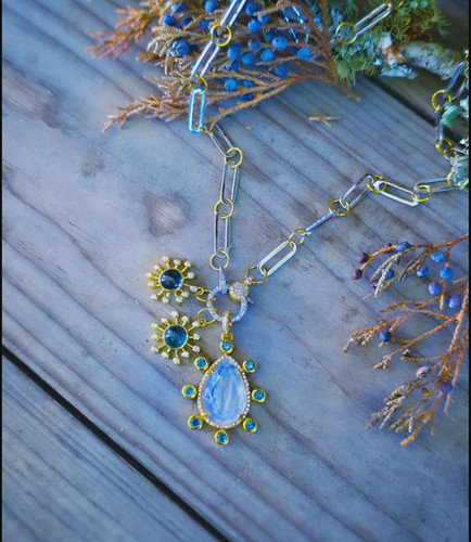 Signature SDJ 14k and Silver Diamond Clasp Chain Choice | Short