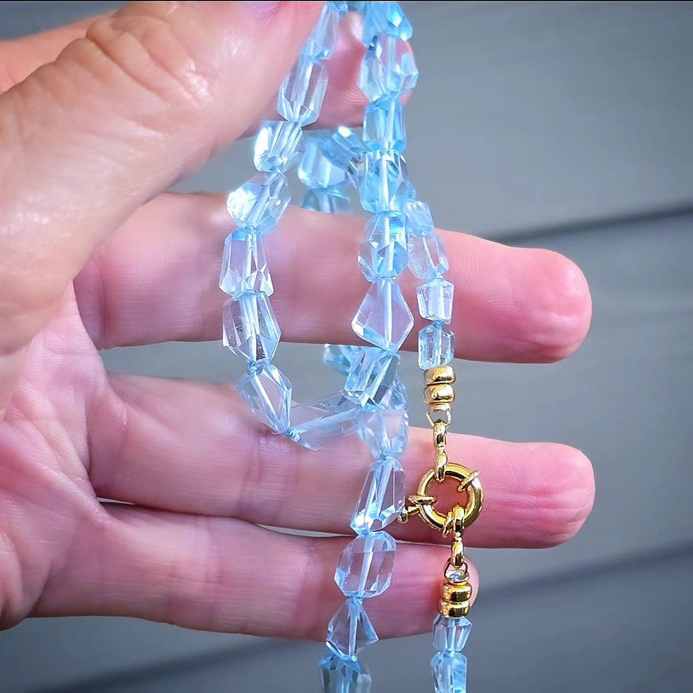Thumbnail: Caribbean Vibes Blue Topaz Necklace