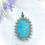 Thumbnail: Amazonite and Rainbow Moonstone Diamond Pendant 