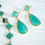 Thumbnail: Post Style Brazilian Amazonite Earrings