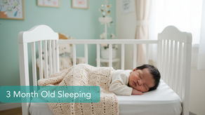 3 month old baby sleeping in crib