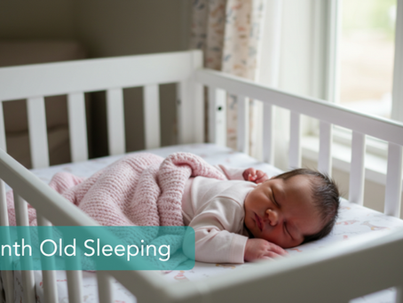 1 month old baby sleeping in crib