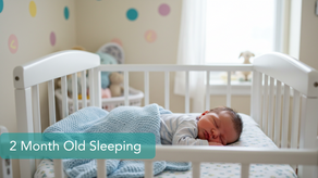 2 month old baby sleeping on back