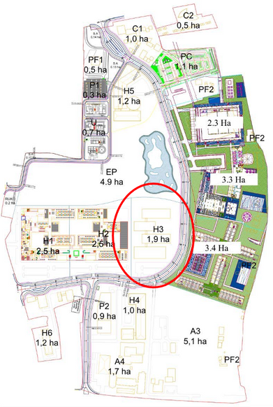 Overview of the Special Economic Zone (facility site circled in red)
