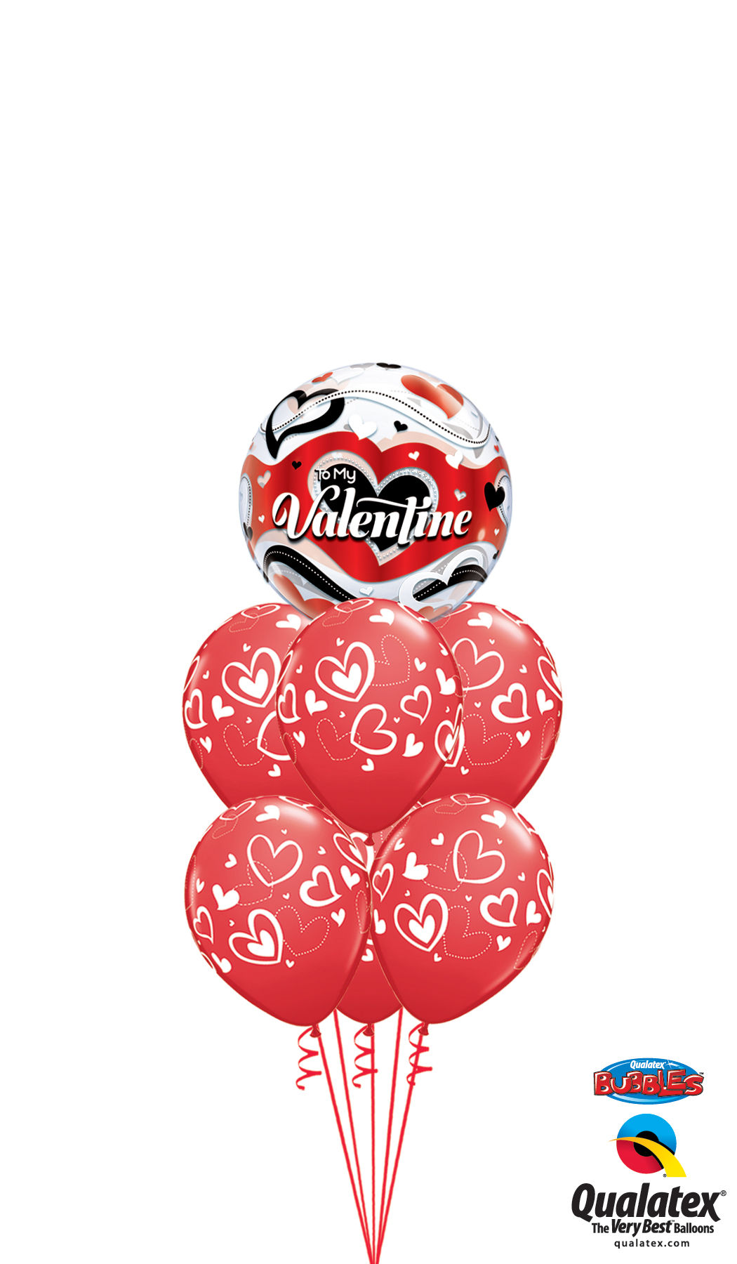 To My Valentine Bubble Balloon Bouquet