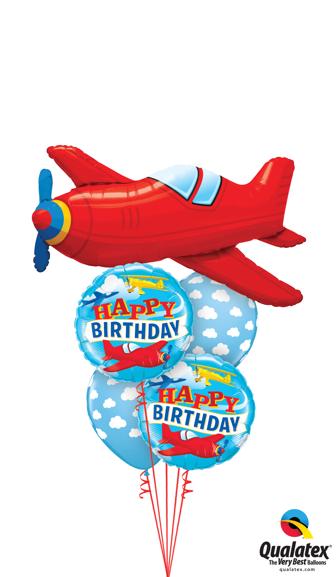 Blue Sky Birthday Balloon Bouquet