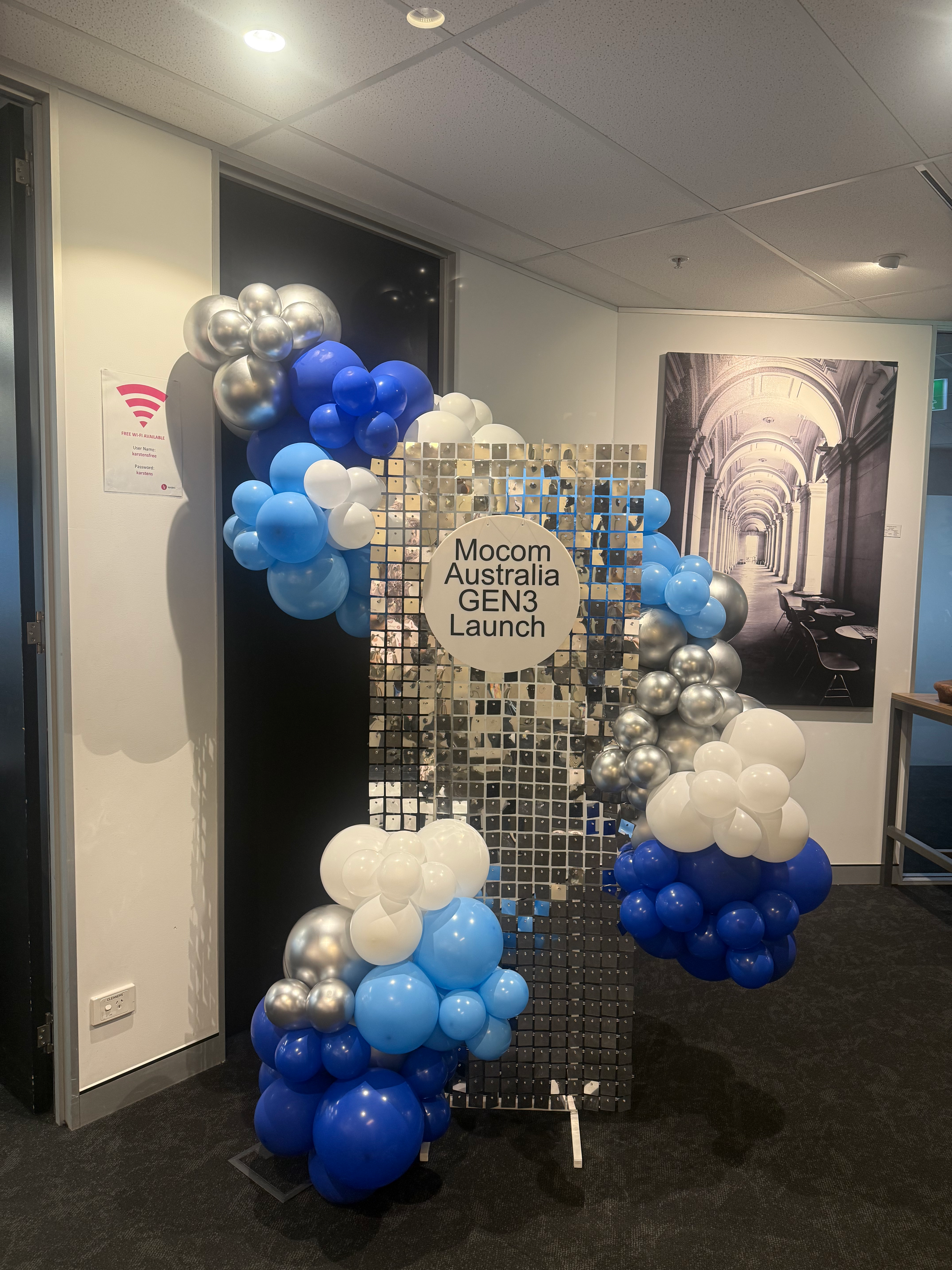 Shimmer Panel, Garland & Personalised Sign