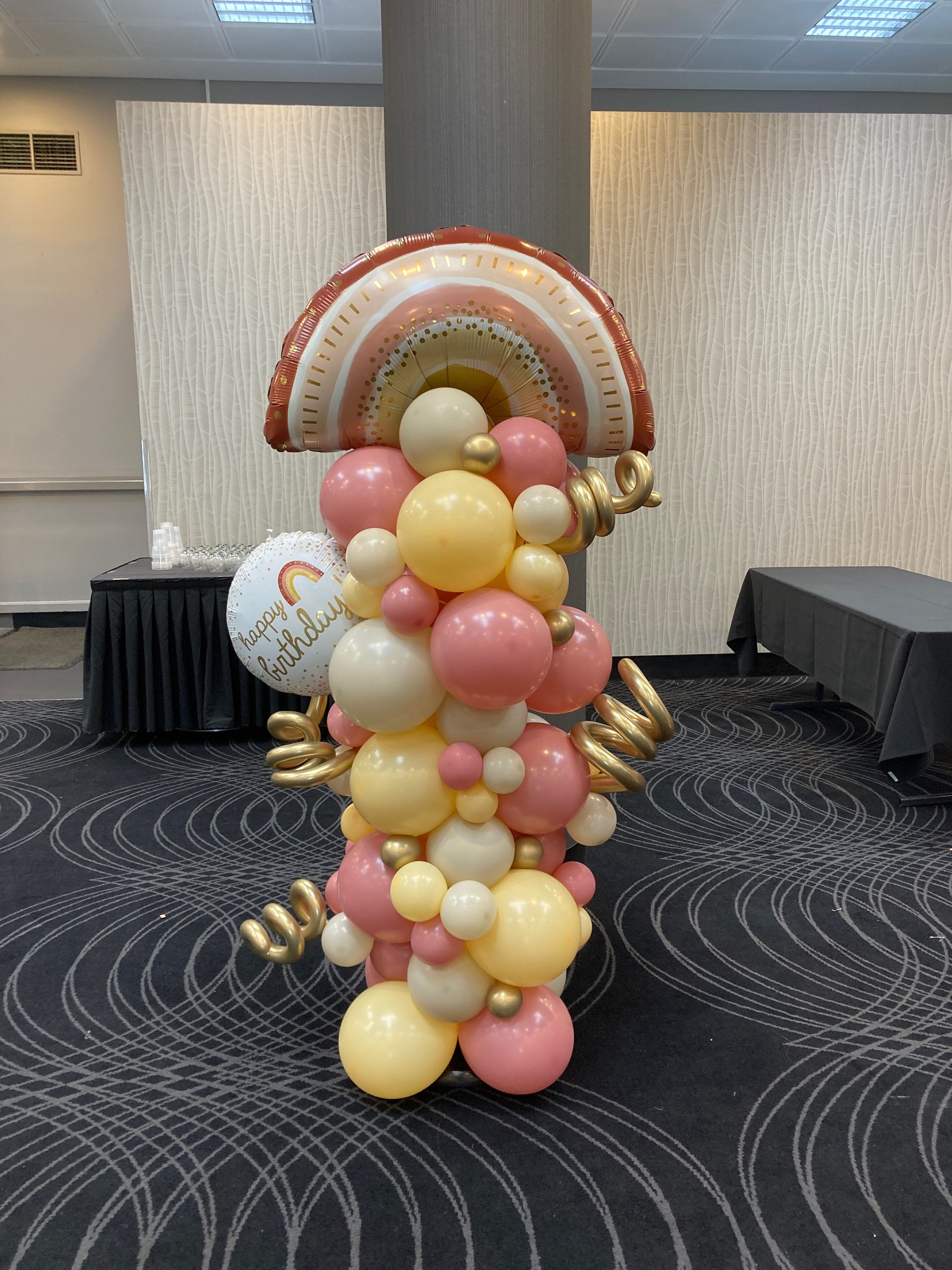 Boho Rainbow Birthday Vertical Marquee Balloon Decor 