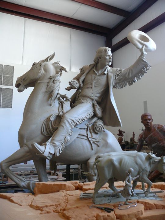 The Wagon Master working clay