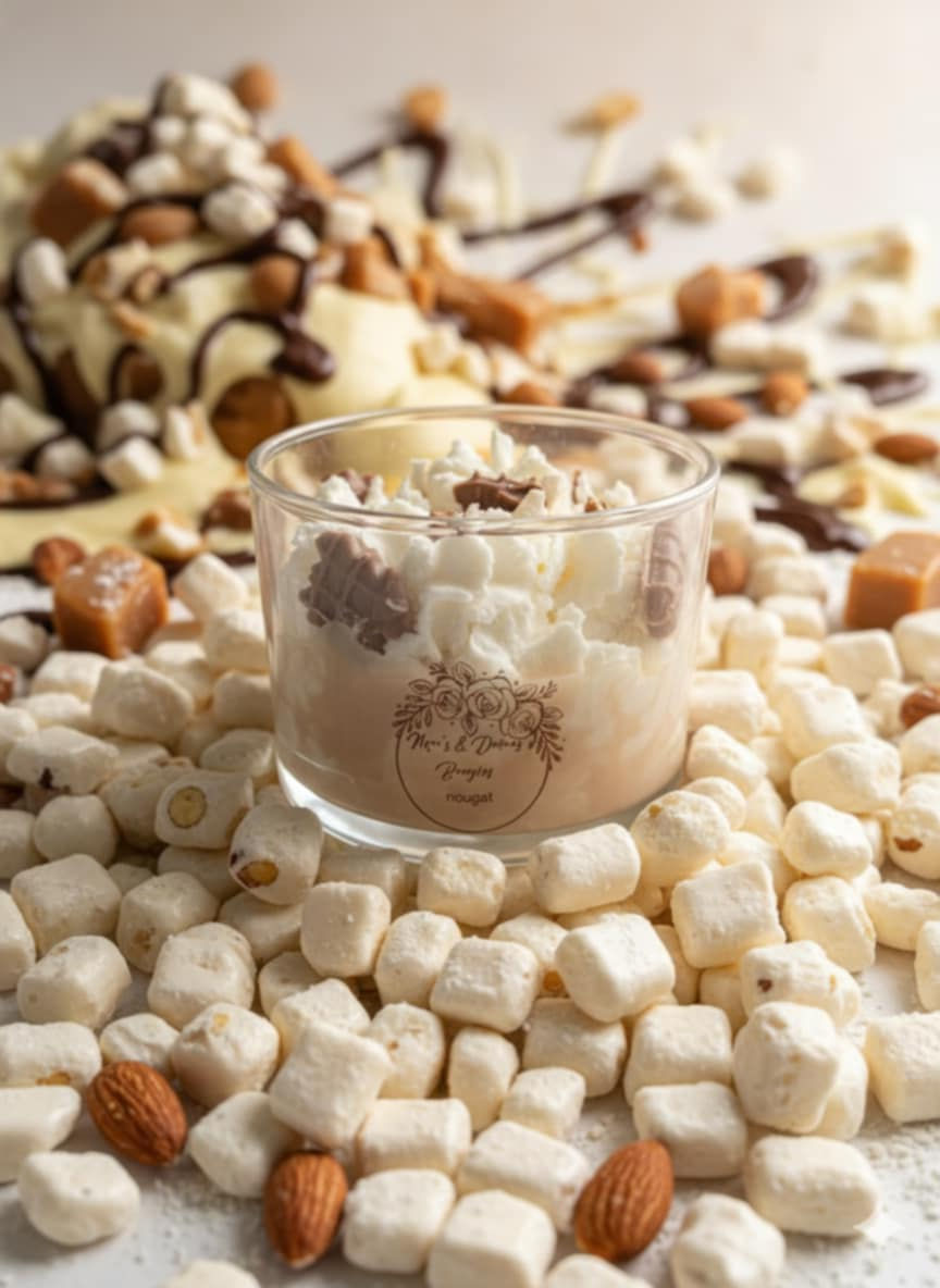 Bougie Nougat blanc