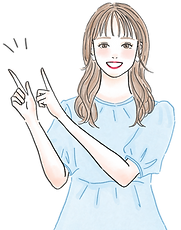 指さしているちぃこのイラスト