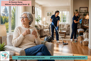 a old person enjoying professional cleaning Madison