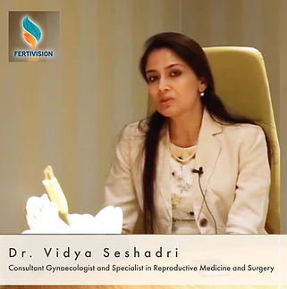 Dr. Vidya Seshadri speaking at a fertility seminar