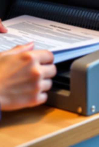 I need an image of someone binding a document with a binding machine machine.jpg
