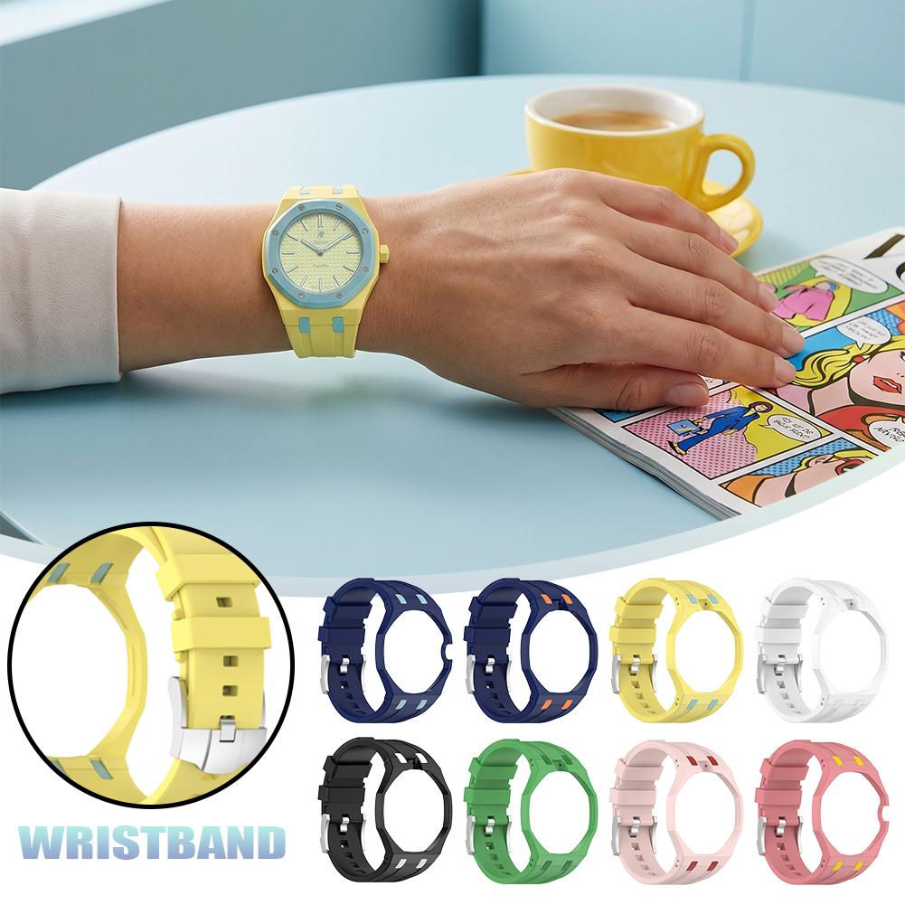 For PC Case+Silicone Strap for Swatch x AP Royal pop Pocket watch Changer to Wri